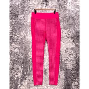 Kari Traa Bright Pink Geometric Panel Leggings